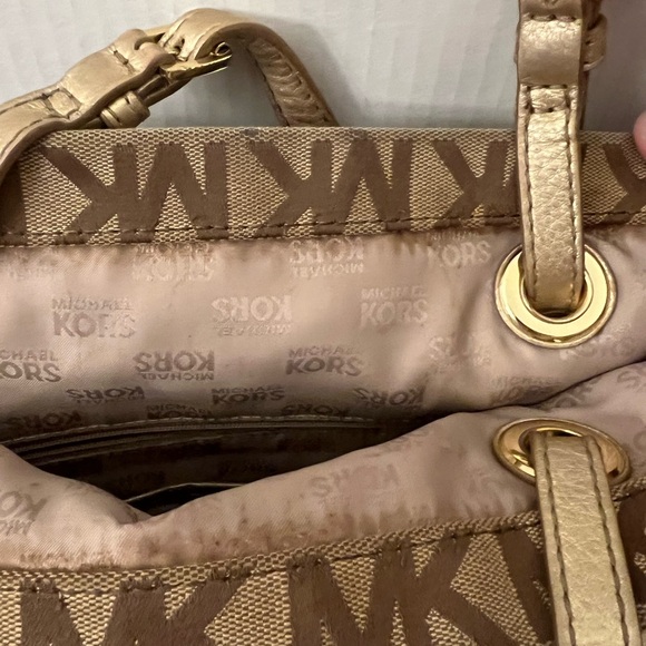 Michael Kors Tan Monogram Tote - Picture 9 of 14